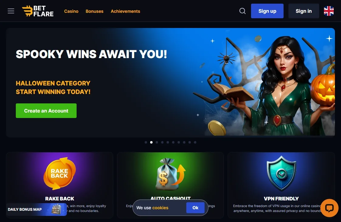 Betflare interface